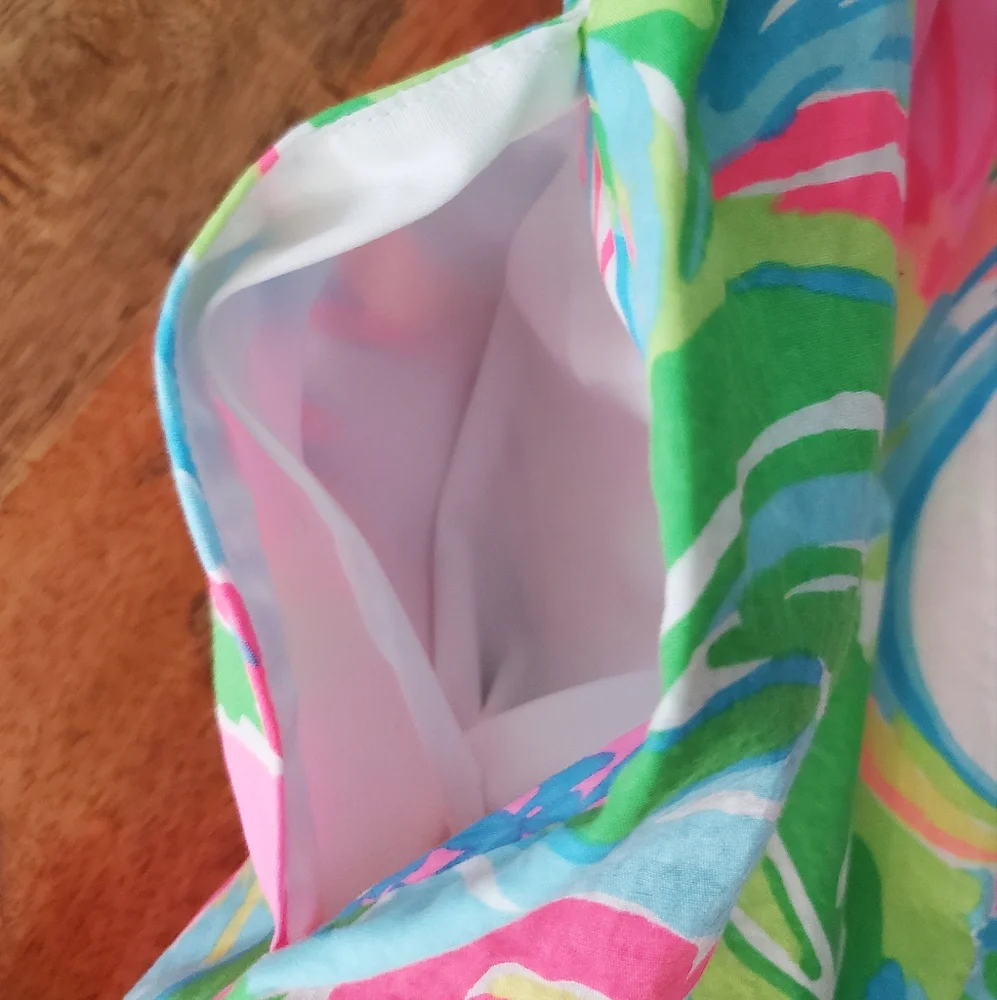 LILLY PULITZER Girls MULTI-COLOR DRESS WITH RUFFLE SIZE XL